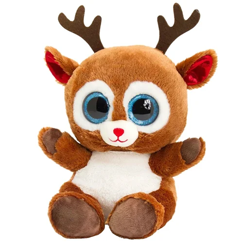 عروسک گوزن کریسمس برند Keel Toys Animotsu ارتفاع 15 سانتیمتر